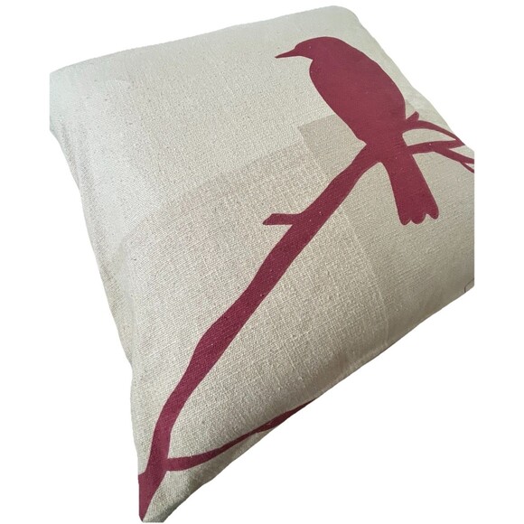 Newport Red Bird Throw Pillow 20x20 Zipper Duck Feather Insert USA Bird Lovers - Picture 3 of 6